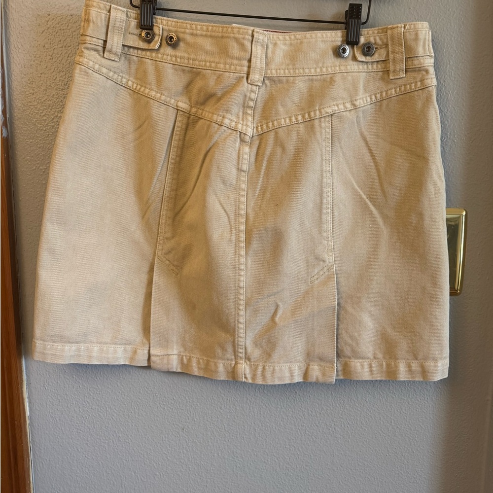 Tommy Hilfiger Cream Denim Mini Skirt - Picture 2 of 6